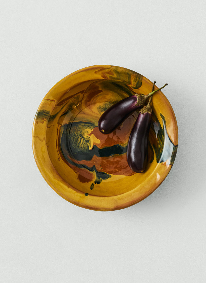 Poterie Barbotine Marbled Deep Bowl | Honey
