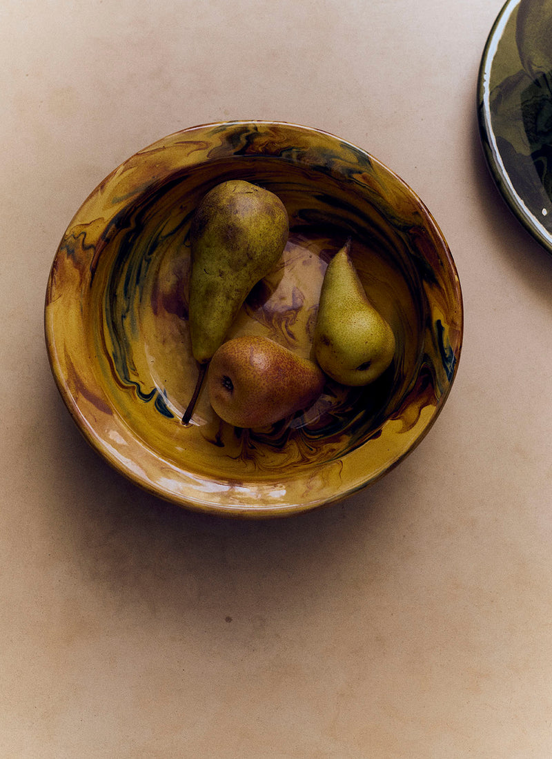 Poterie Barbotine Marbled Deep Bowl | Honey