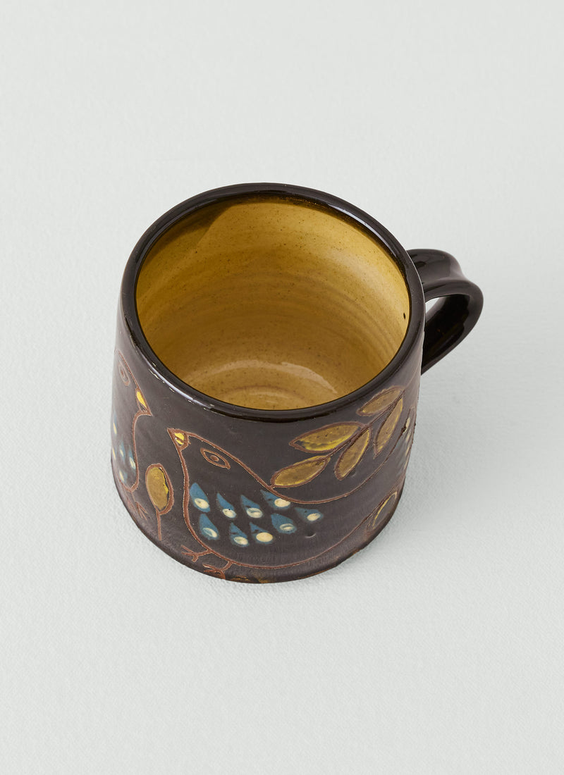 Red Wheel Studios Bird Mug | Black/Multi