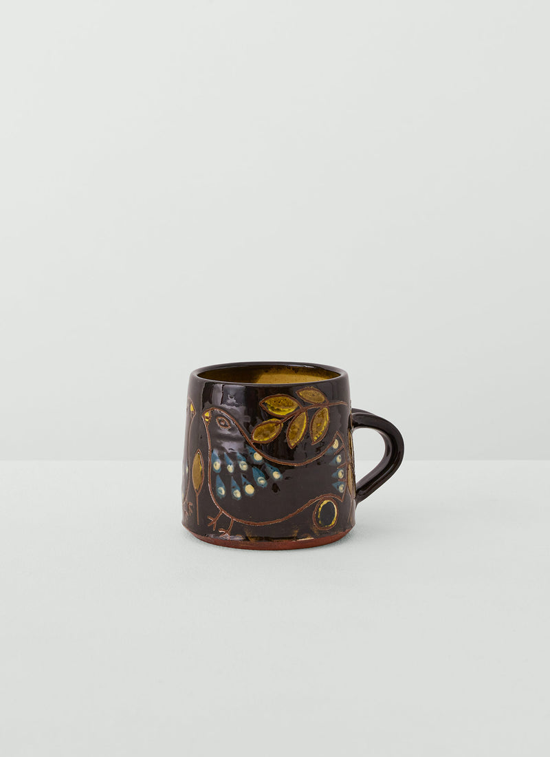 Red Wheel Studios Bird Mug | Black/Multi