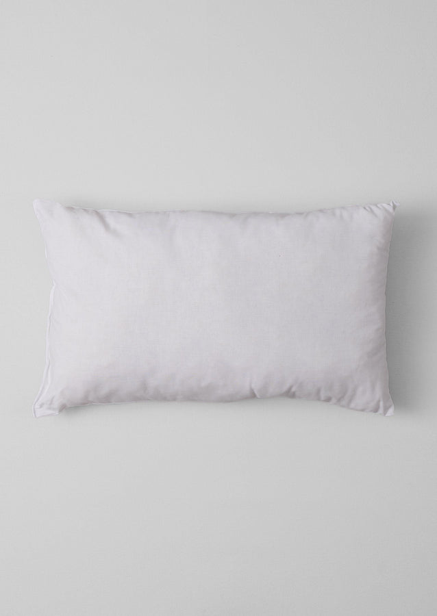 Small Rectangle Wool Cushion Pad | White