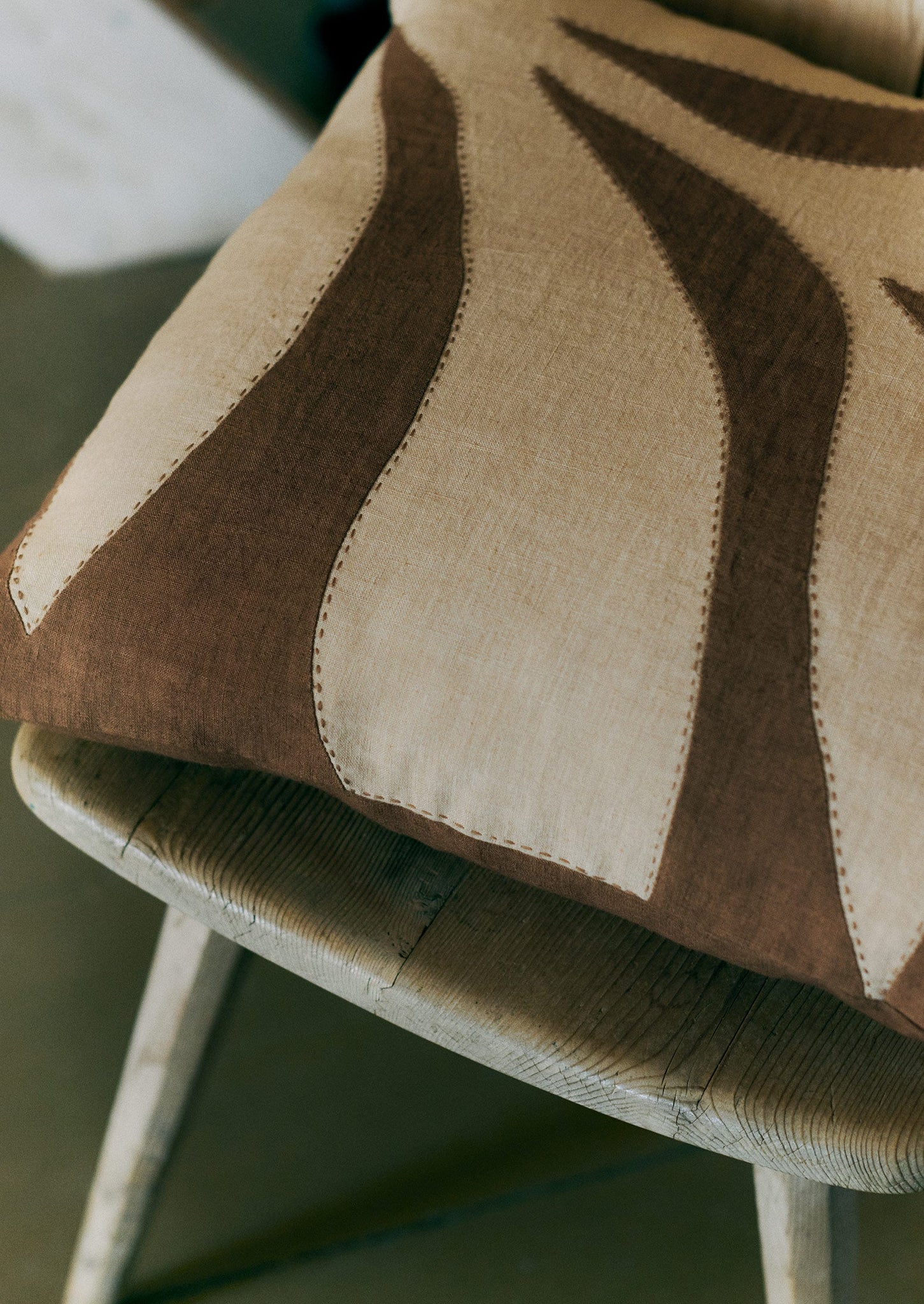 Floral Applique Cushion Cover Copper/Fallow TOAST