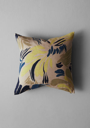 Painterly Floral Linen Cushion Cover | Sherbet/Sage
