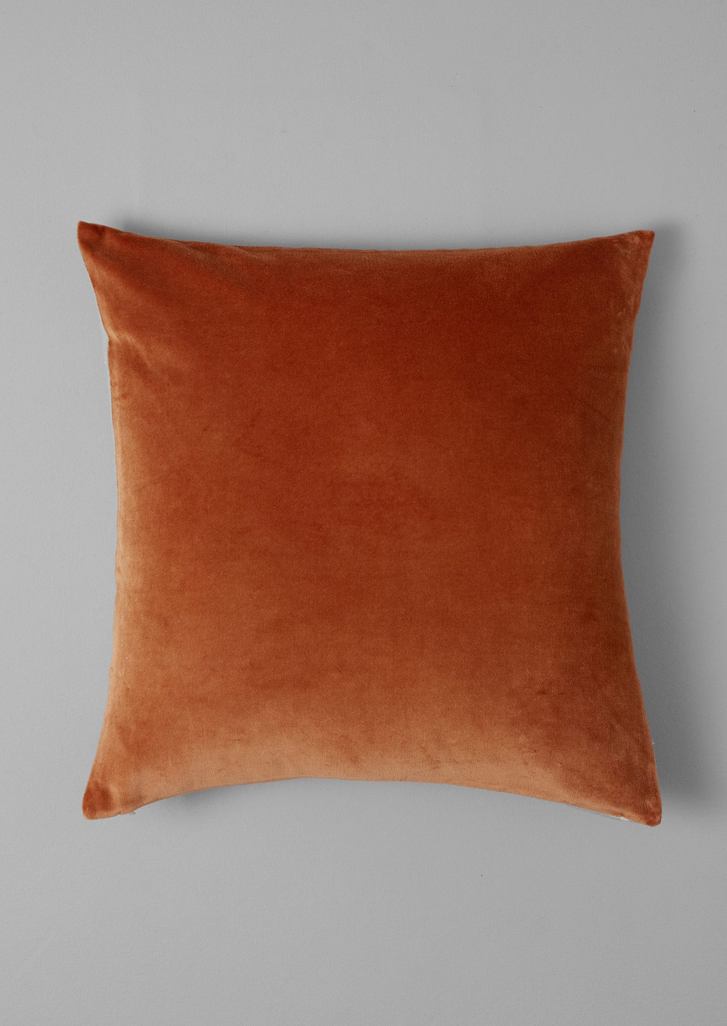 Square Velvet Cushion Cover | Soft Ginger/Natural