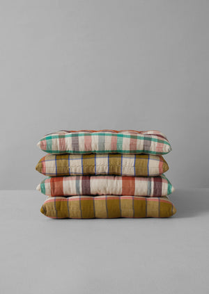 Fiesta Check Chair Cushion | Spice Multi