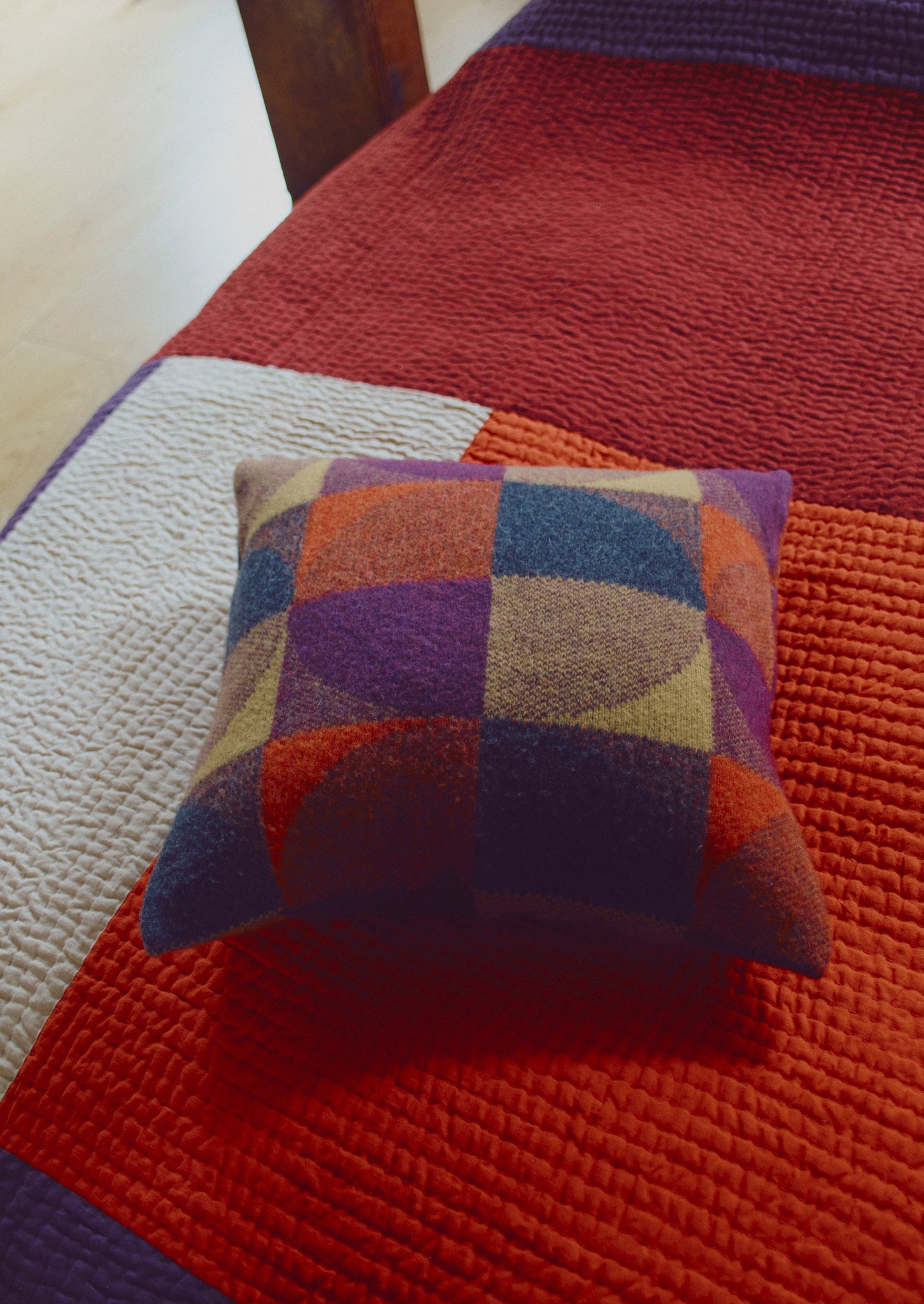 Forte Wool Cushion Cover | Ember/Soft Olive