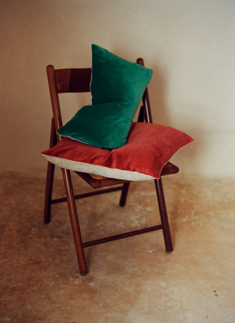 Rectangular Velvet Cushion Cover | Absinthe Green
