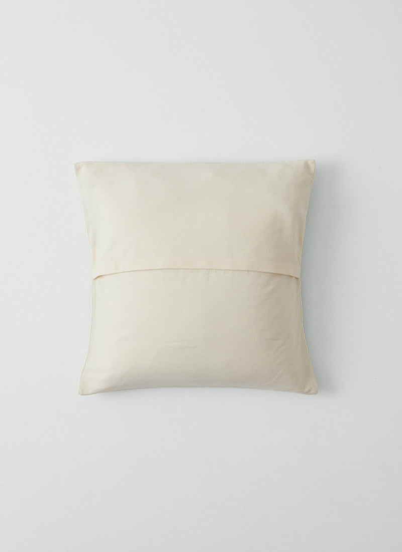 Lattice Patchwork Cushion Cover | Ecru/Aegean Blue