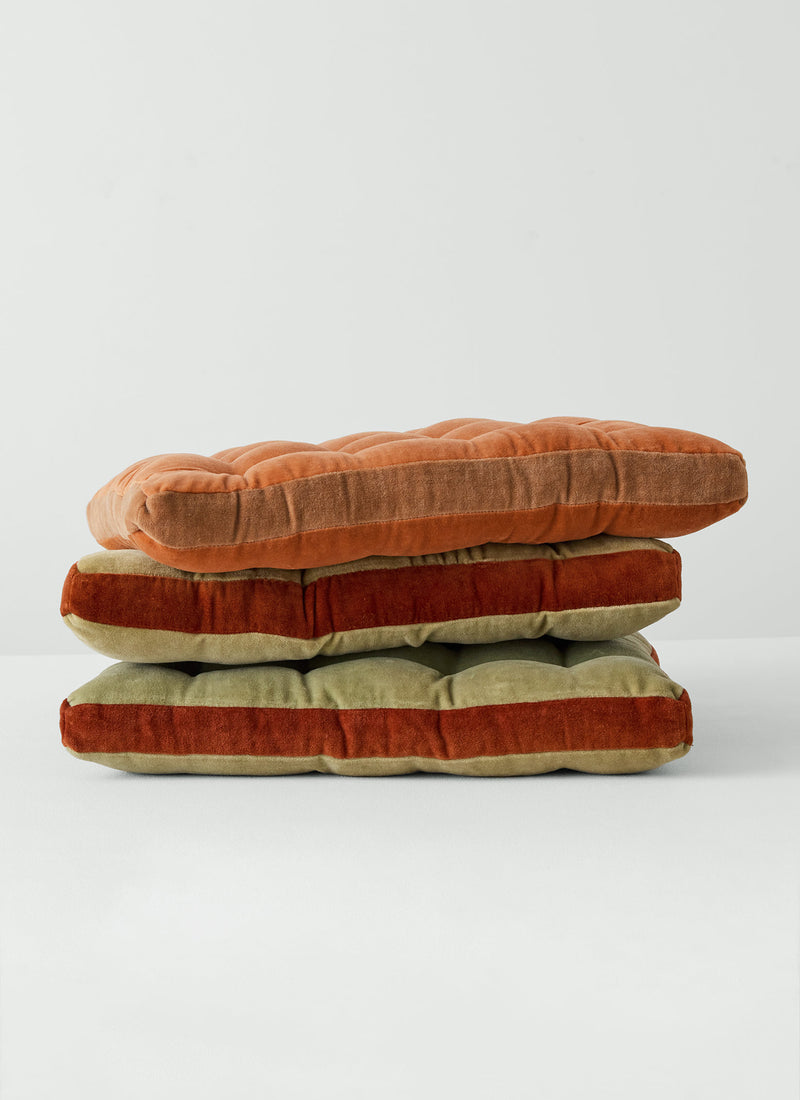 Velvet Seat Pad | Balsam Green/Copper