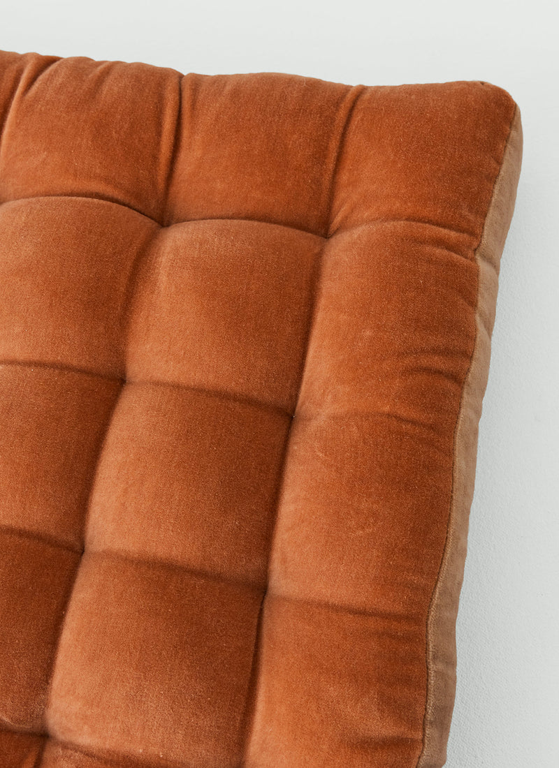 Velvet Seat Pad | Washed Coral/Nutmeg