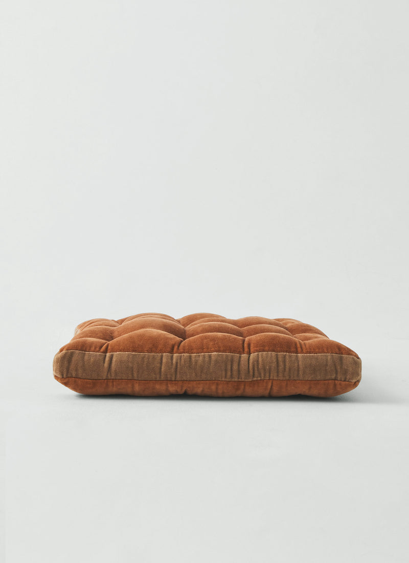 Velvet Seat Pad | Washed Coral/Nutmeg