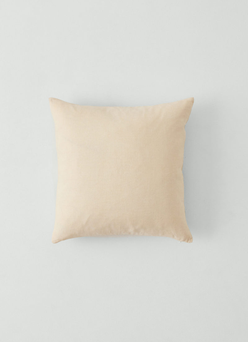 Floral Folk Embroidered Cushion Cover | Cream/Kohl