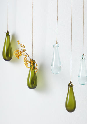 Teardrop Hanging Vase | Olive