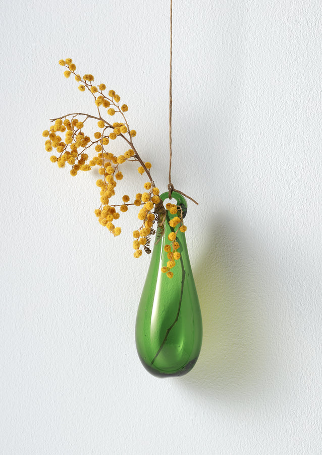 Teardrop Hanging Vase | Bottle Green