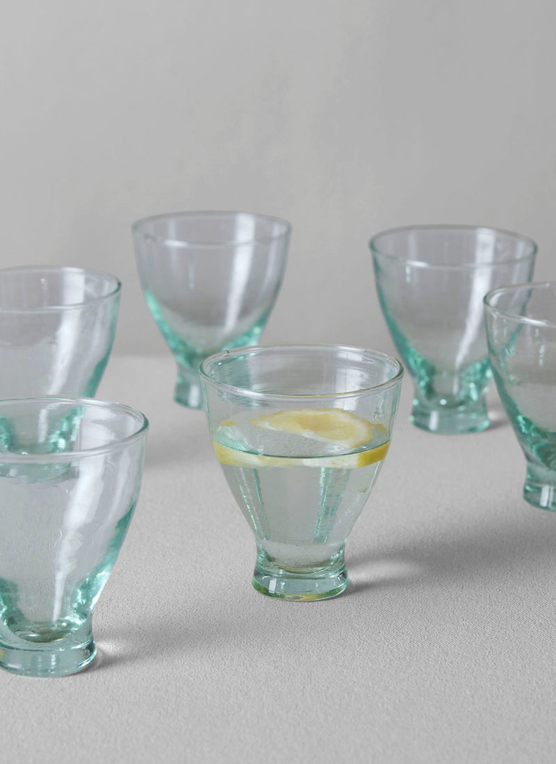 Fluted Moroccan Glasses Set | Clear