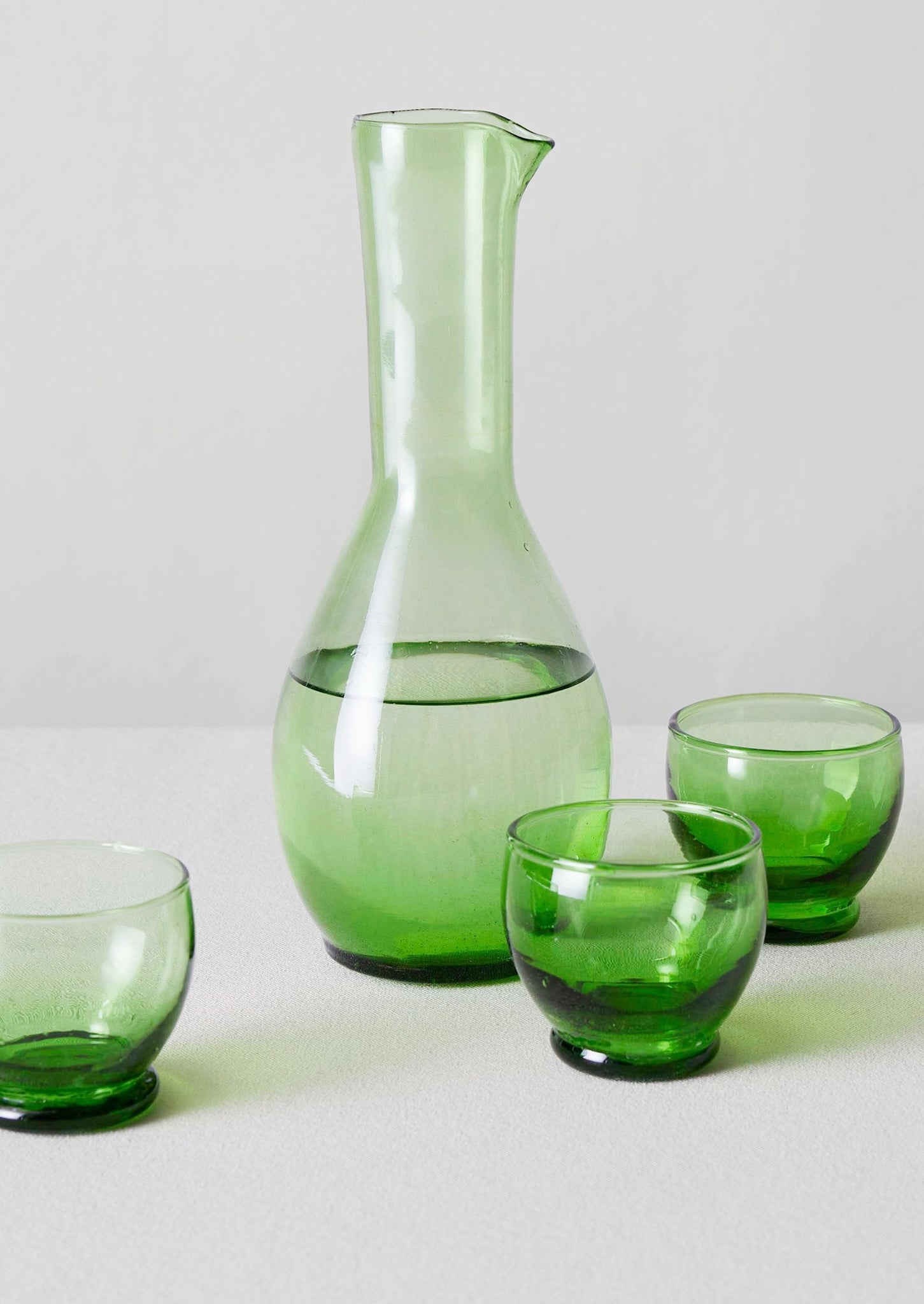 Rounded Moroccan Glasses Set | Green