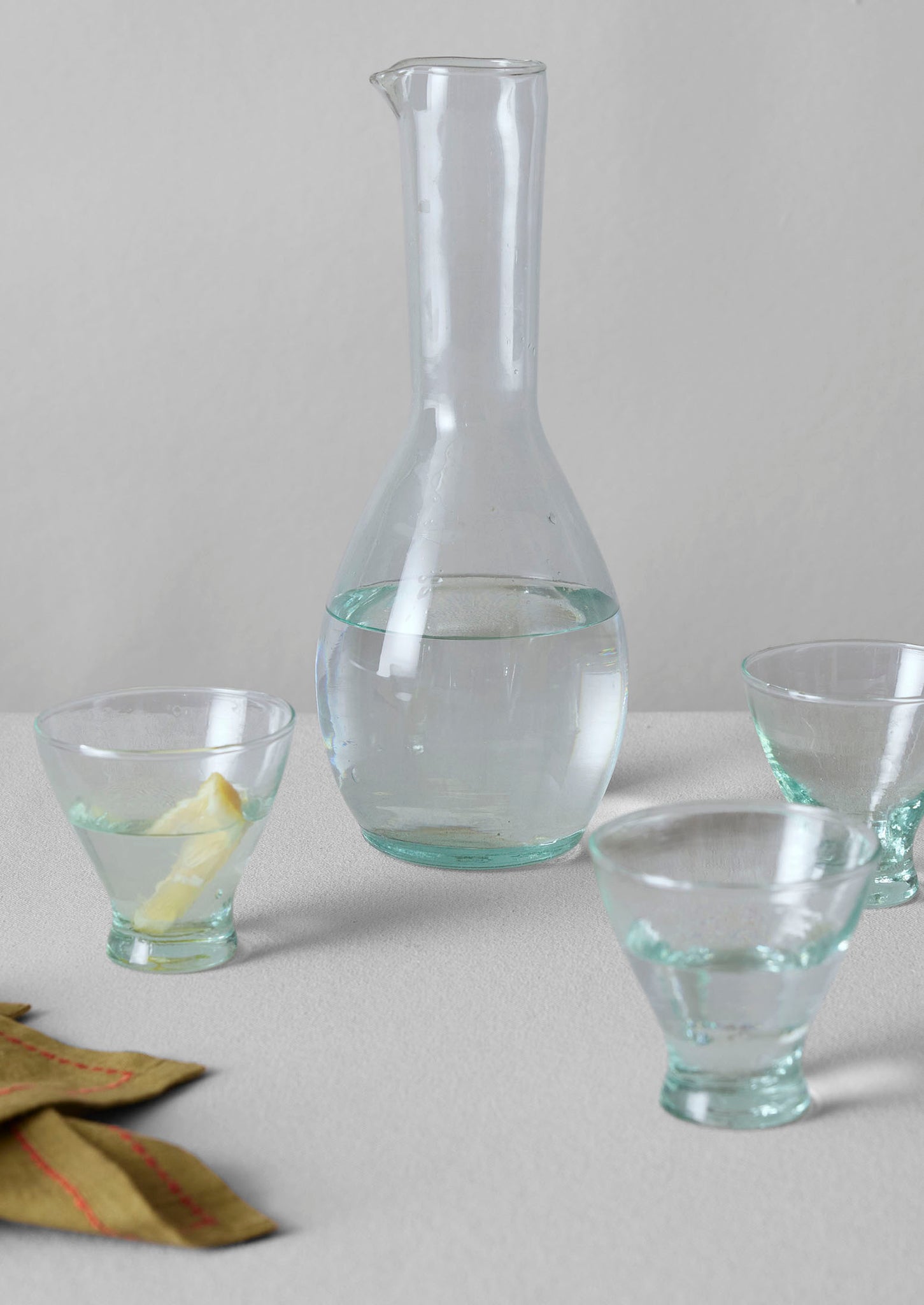 Mini Fluted Moroccan Glasses Set | Clear