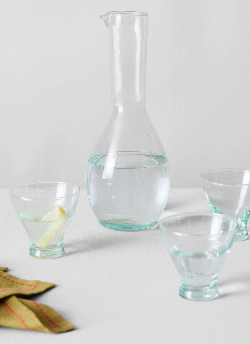 Moroccan Glass Carafe | Clear