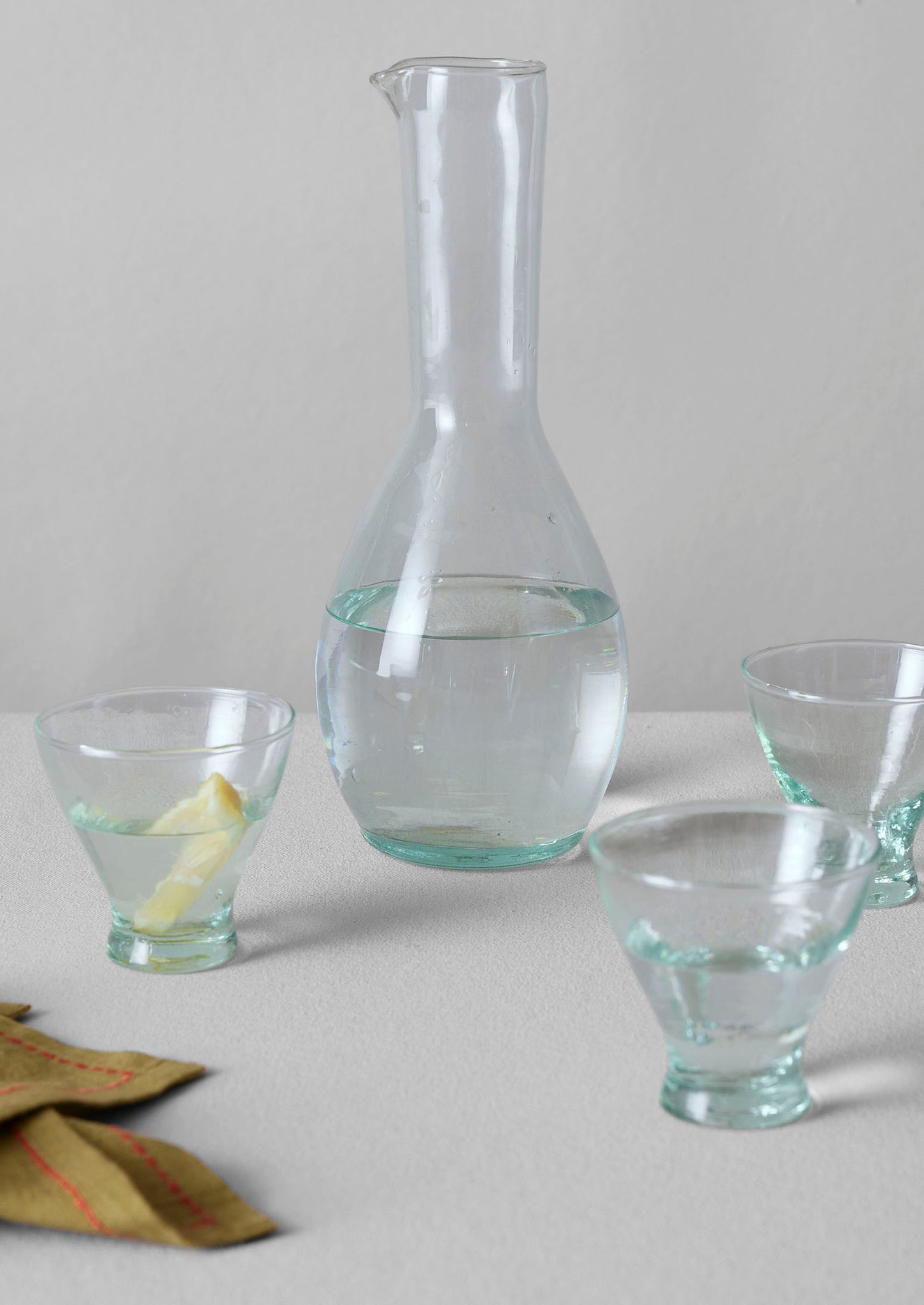 Moroccan Glass Carafe | Clear