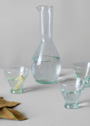 Moroccan Glass Carafe | Clear