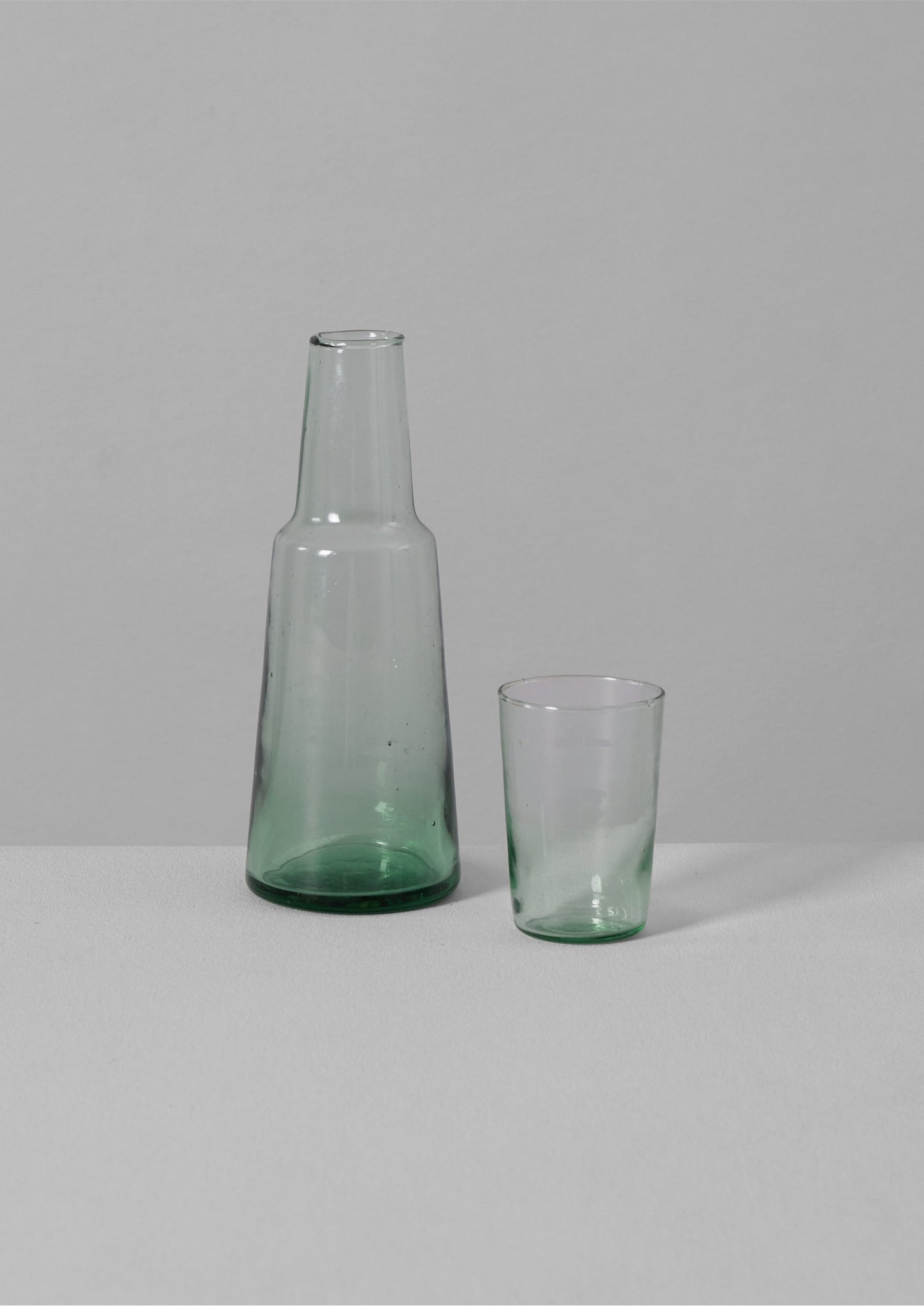 Recycled Glass Carafe And Glass Set | Clear