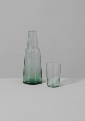 Recycled Glass Carafe And Glass Set | Clear