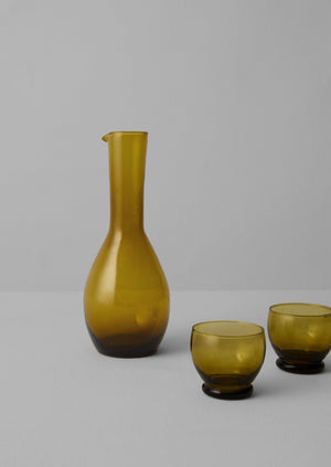 Moroccan Glass Carafe | Amber
