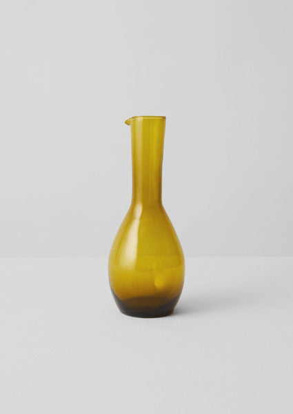 Moroccan Glass Carafe Amber