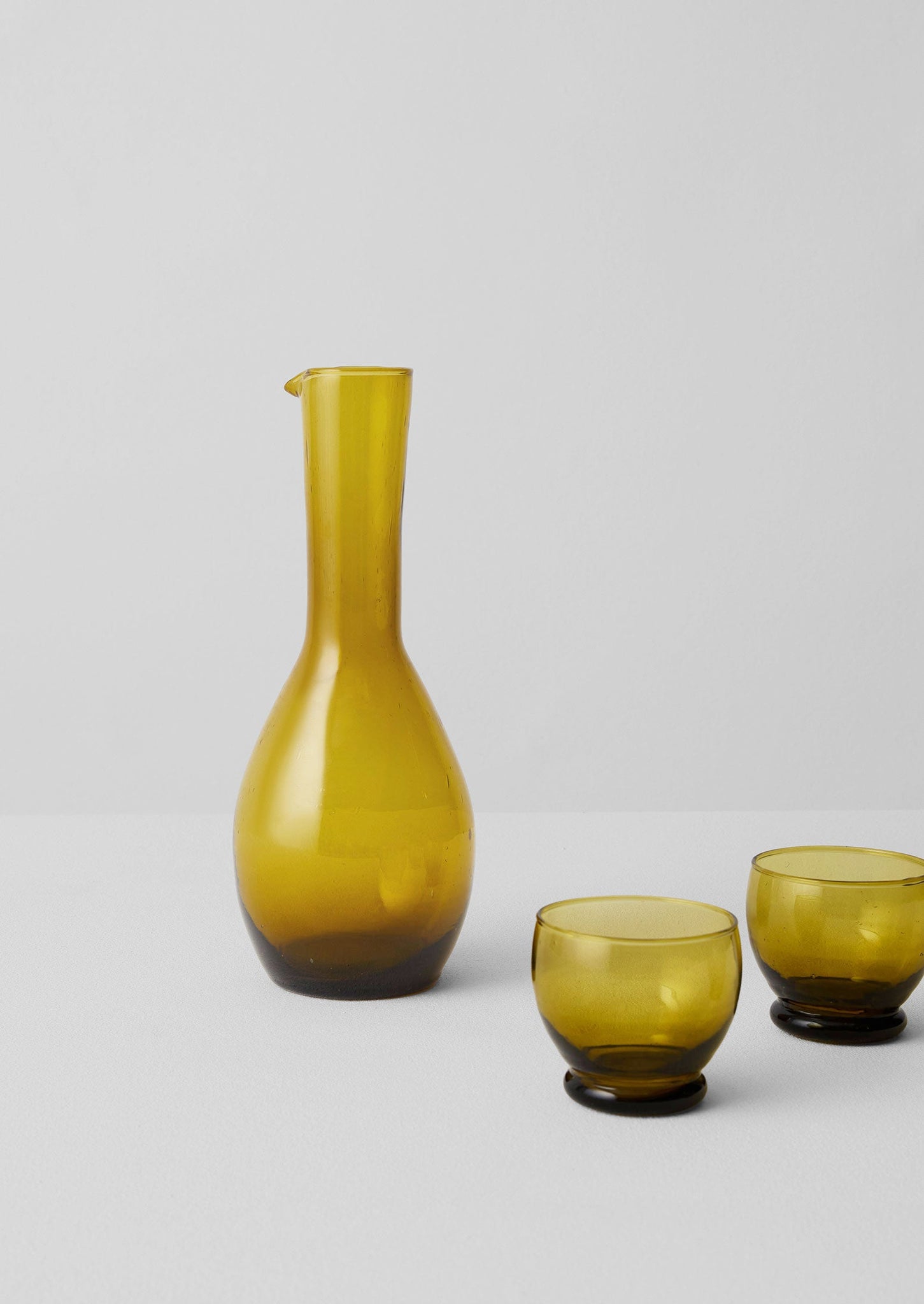 Rounded Moroccan Glasses Set | Amber