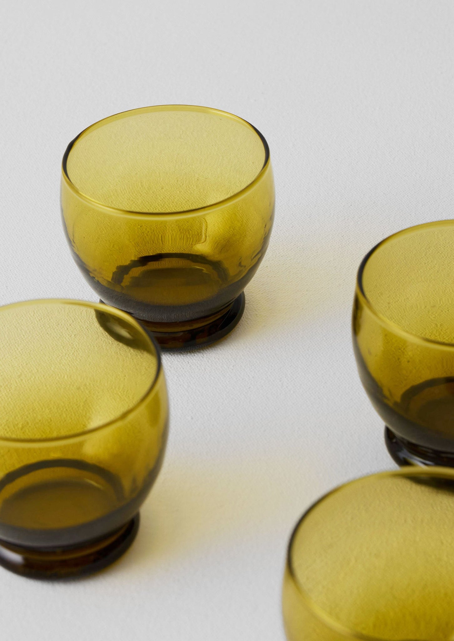 Rounded Moroccan Glasses Set | Amber