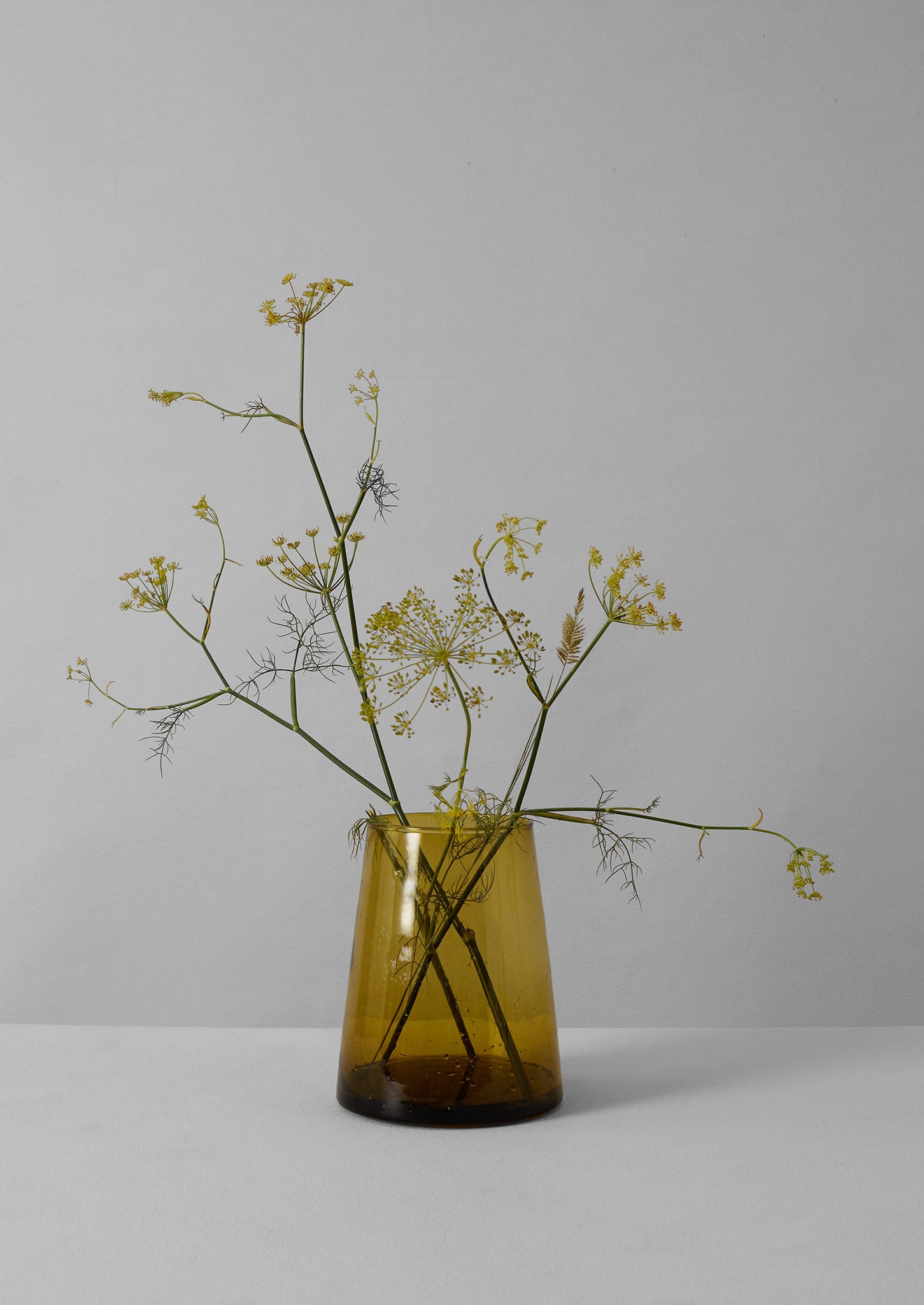 Moroccan Glass Vase | Amber