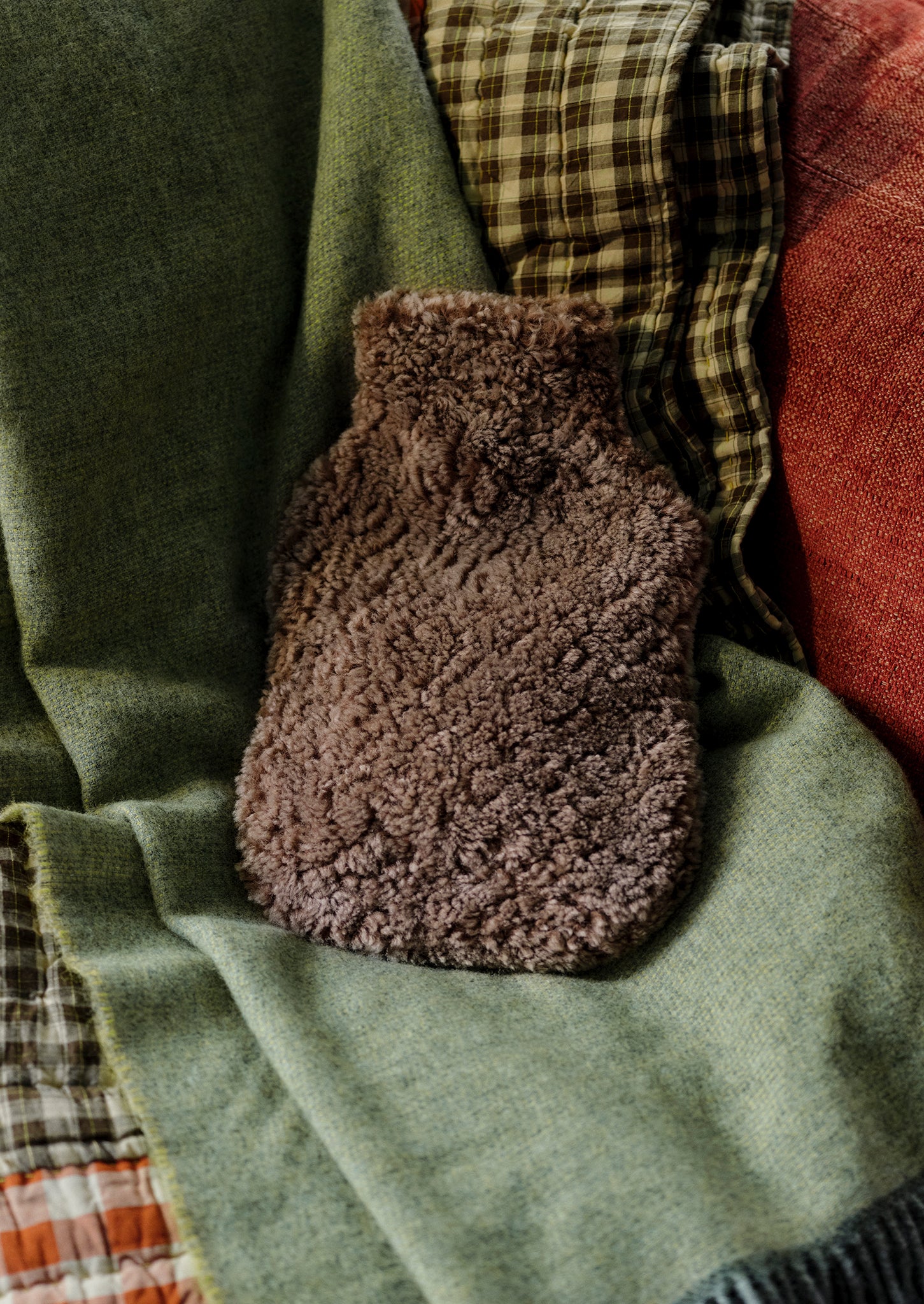 Sheepskin Hot Water Bottle Cover | Taupe
