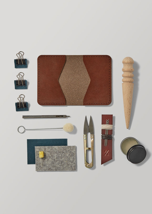 Rural Kind Card Wallet Making Kit | Tan