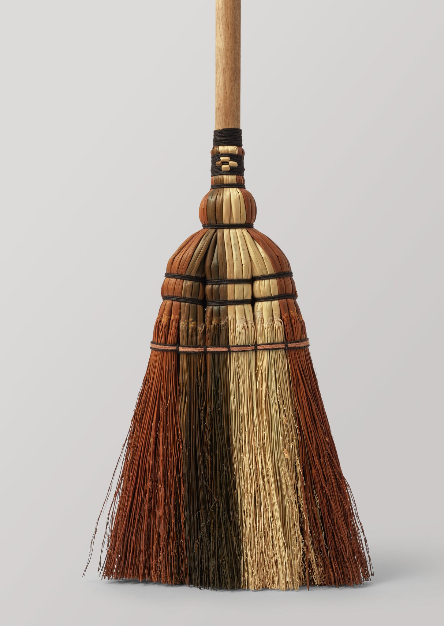 Sorghum Stripe Broom | Toffee