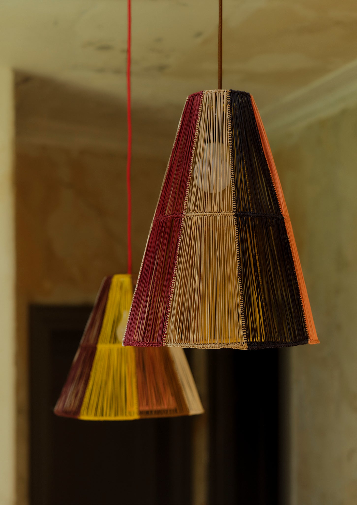 Handmade Large Iraca Lampshade | Multi