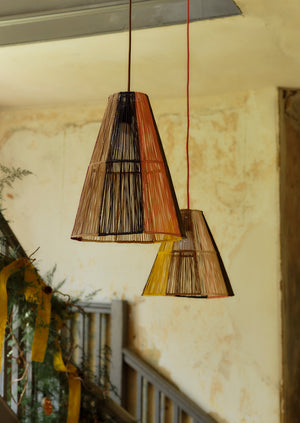 Handmade Medium Iraca Lampshade | Multi