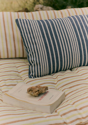 Hand Woven Stripe Summer Mattress | Ecru/Indigo