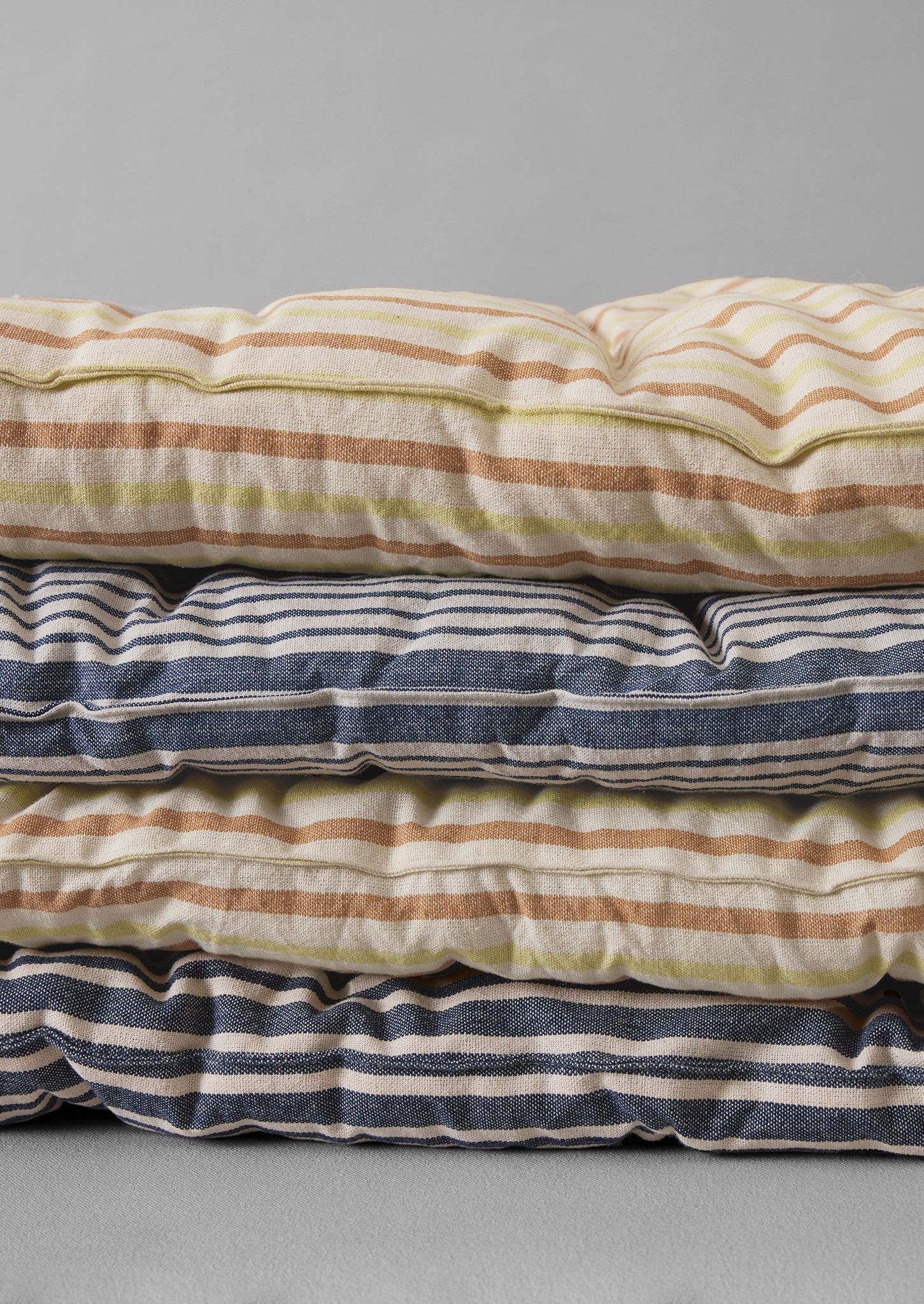Hand Woven Stripe Summer Mattress | Ecru/Indigo