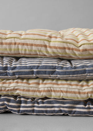 Hand Woven Stripe Summer Mattress | Ecru/Indigo
