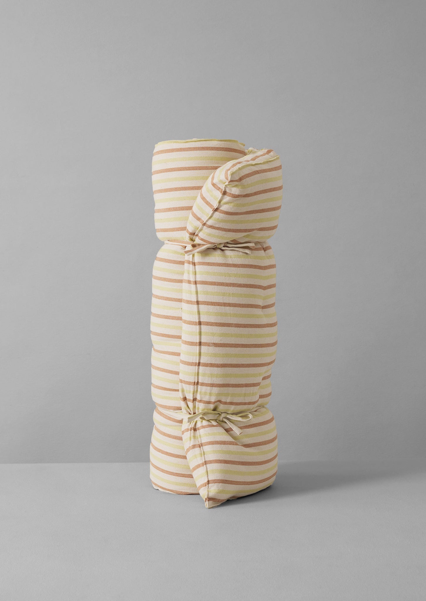 Hand Woven Stripe Summer Mattress | Ecru/Washed Lime