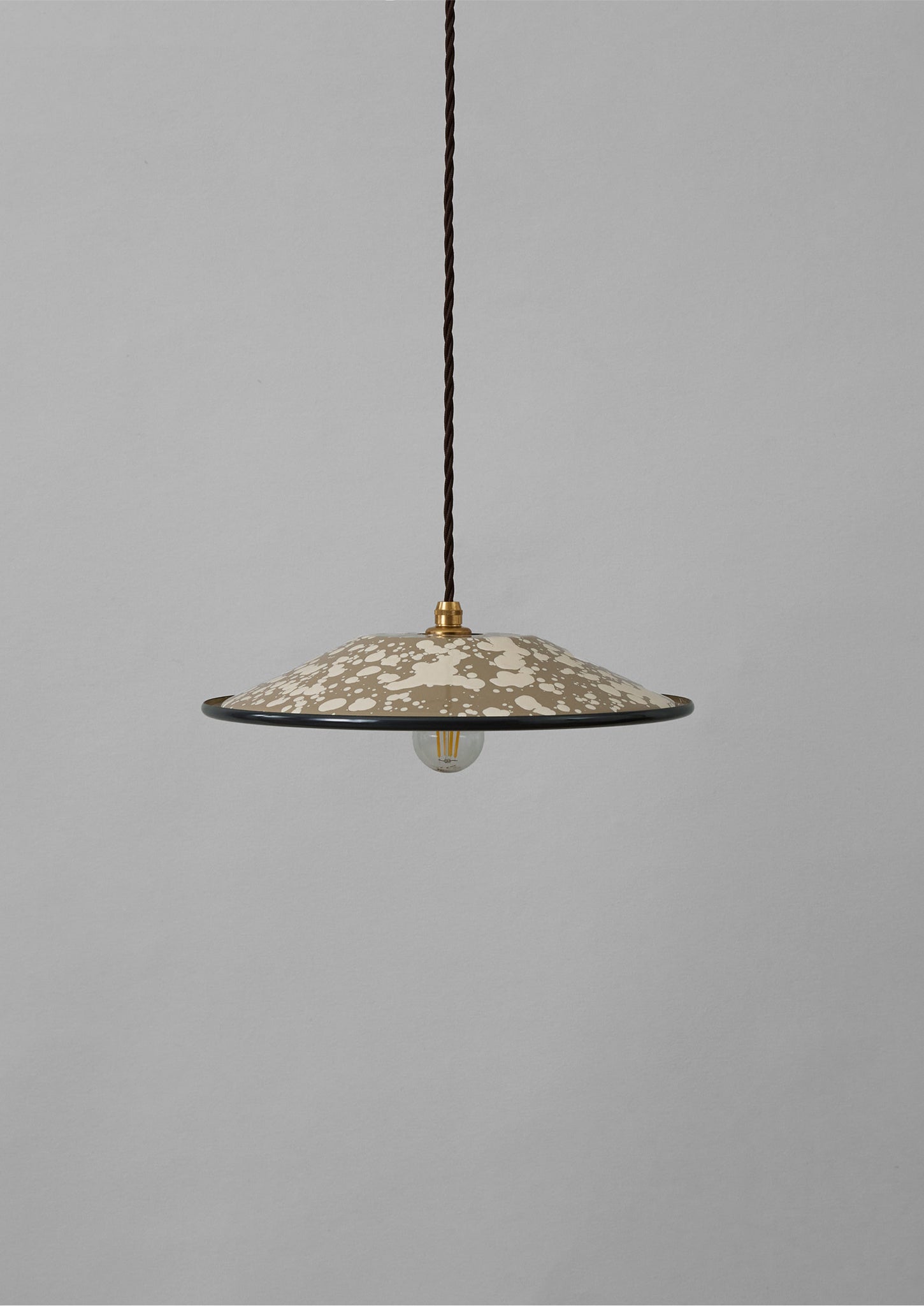 Splatter Enamel Pendant Lamp Shade | Mole/Ecru