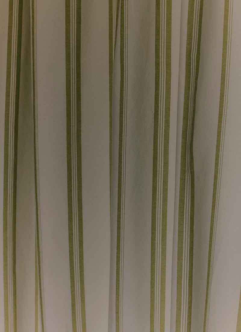 Sail Stripe Shower Curtain | Chalk/Fern