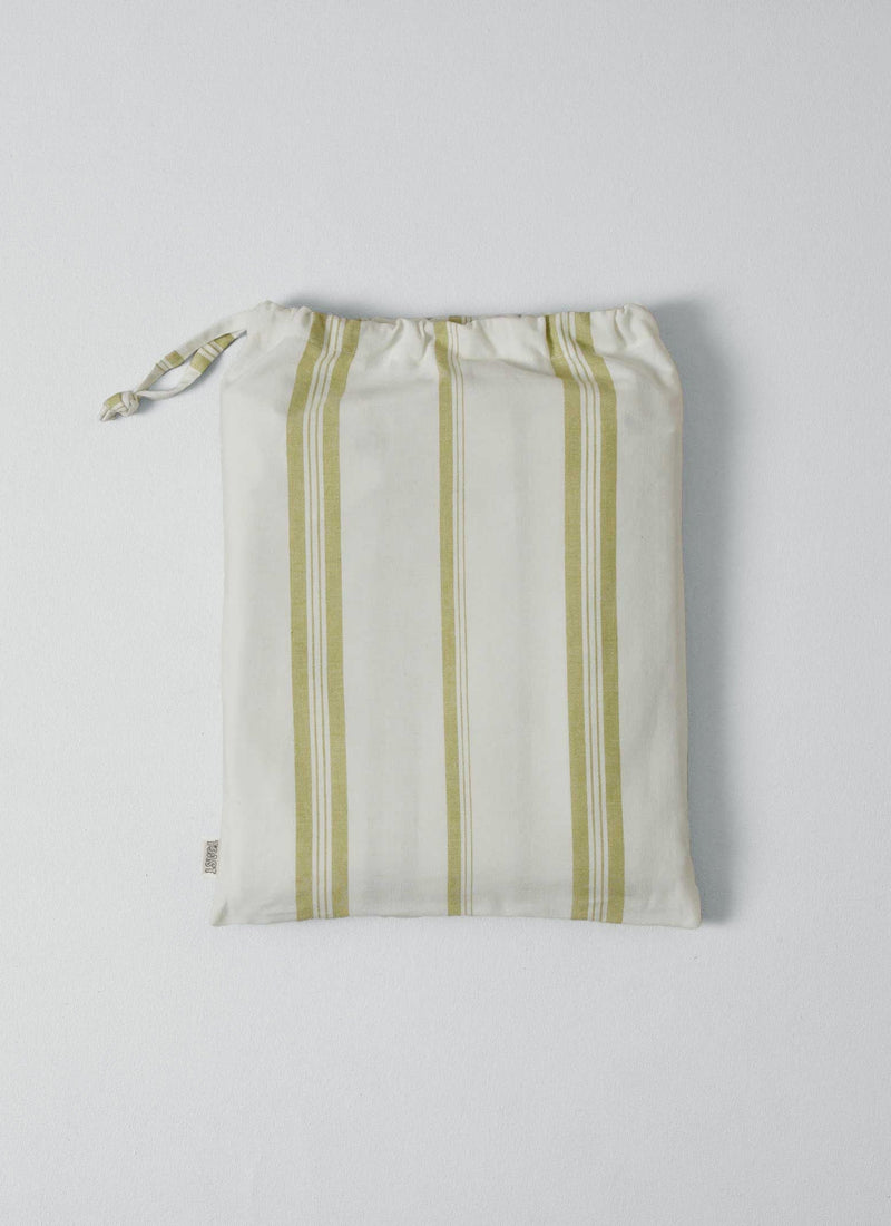 Sail Stripe Shower Curtain | Chalk/Fern