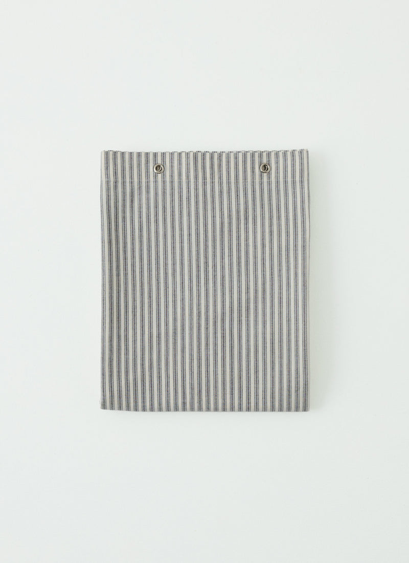Organic Ticking Stripe Shower Curtain | Ecru/Graphite
