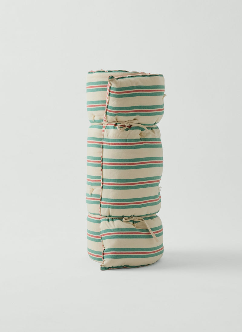 Hand Woven Market Stripe Summer Mattress | Basil/Poppy