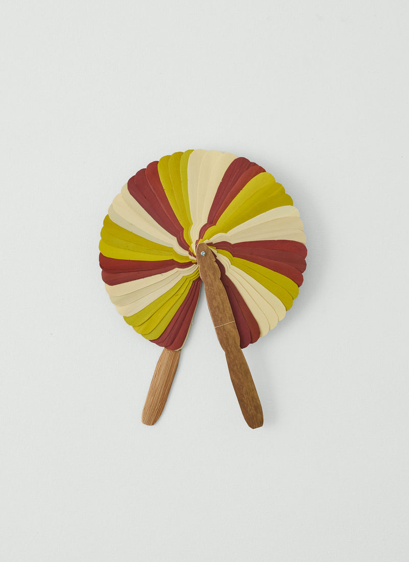 Khmer Fan | Carmine Red/Yellow