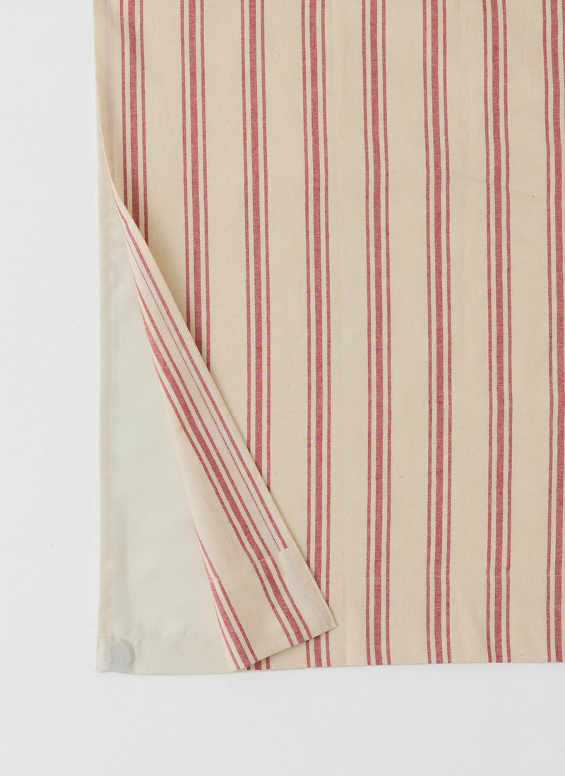 Rhode Stripe Shower Curtain | Ecru/Poppy