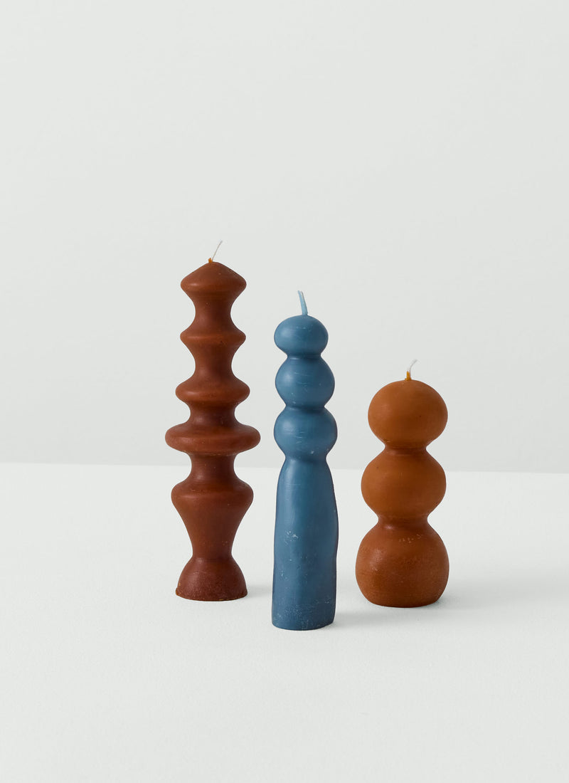 Terra Sculptural Beeswax Candle | Honey