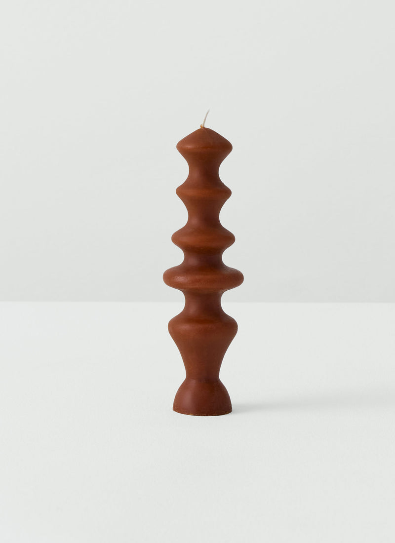 Soma Sculptural Beeswax Candle | Terracotta
