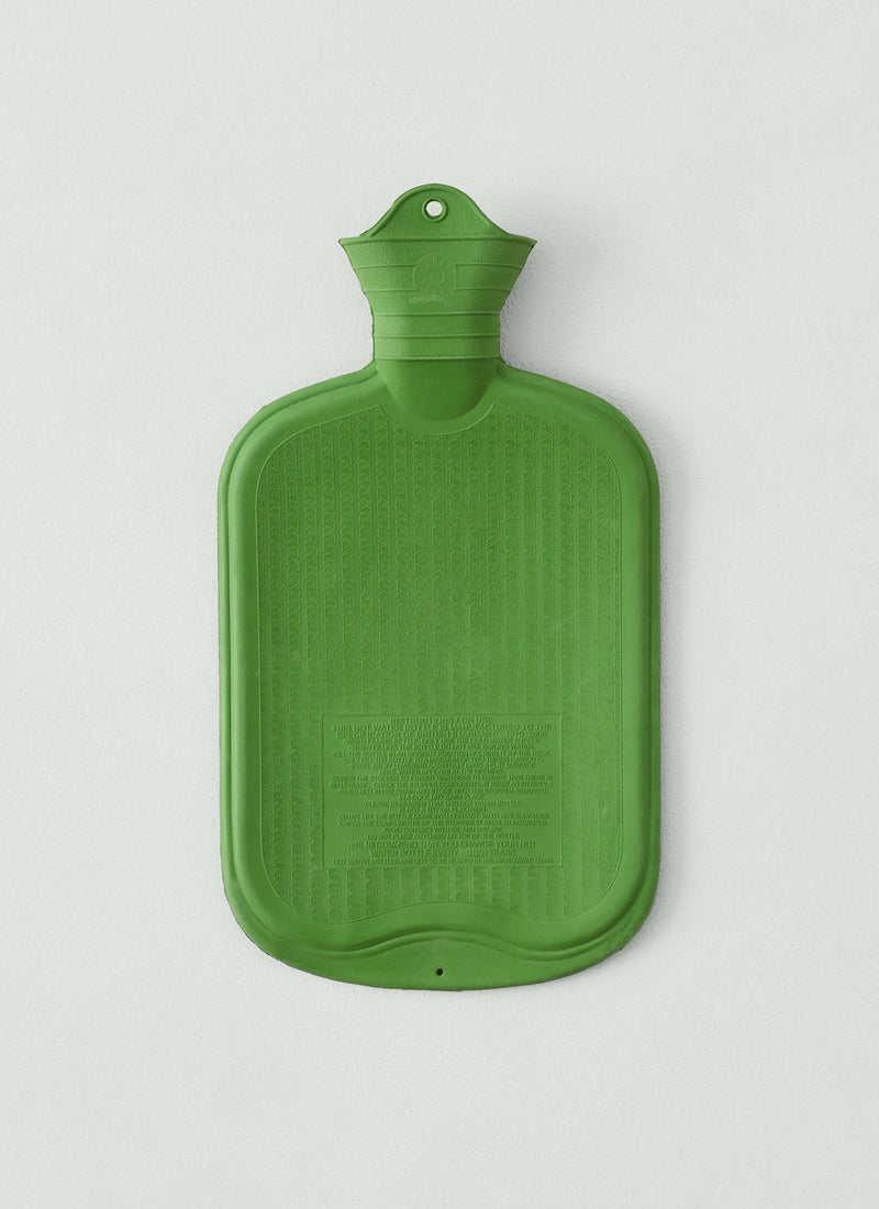 Natural Rubber Hot Water Bottle | Vibrant Green